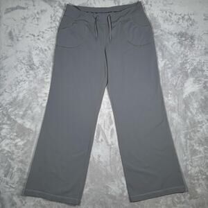 Lululemon Gray Straight Leg Drawstring Pants Women’s 12 Long